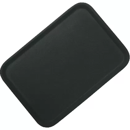 Tablett Corfu 33x43cm gummiert schwarz