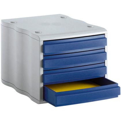 STYRO     Schubladenbox        blau/grau