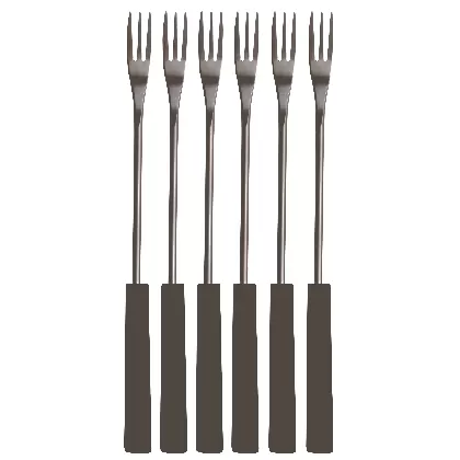 Käsefondue-Gabeln 6 Stk. Kunststoff, schwarz, im Polybeutel