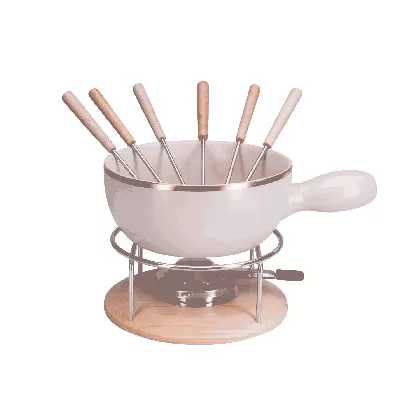 Käsefondue Set Gold Ring, 9-teilig, Ø22cm