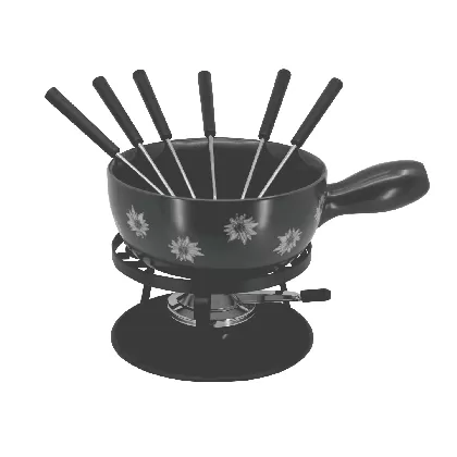 Käsefondue - Set Edelweiss blau, 9-teilig, Ø22cm