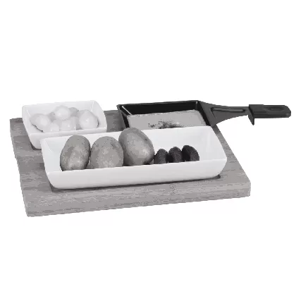 Raclette - Teller Bambus, Set 5-teilig
