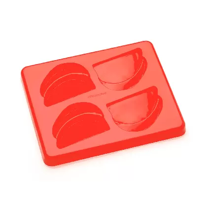 Form f. pürierte Speisen m.Deckel rot Bratenscheiben 95/100g
