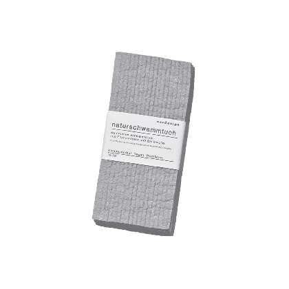 2er Set Dish Cloth Naturschwammtuch, grau 17x8cm, H1cm