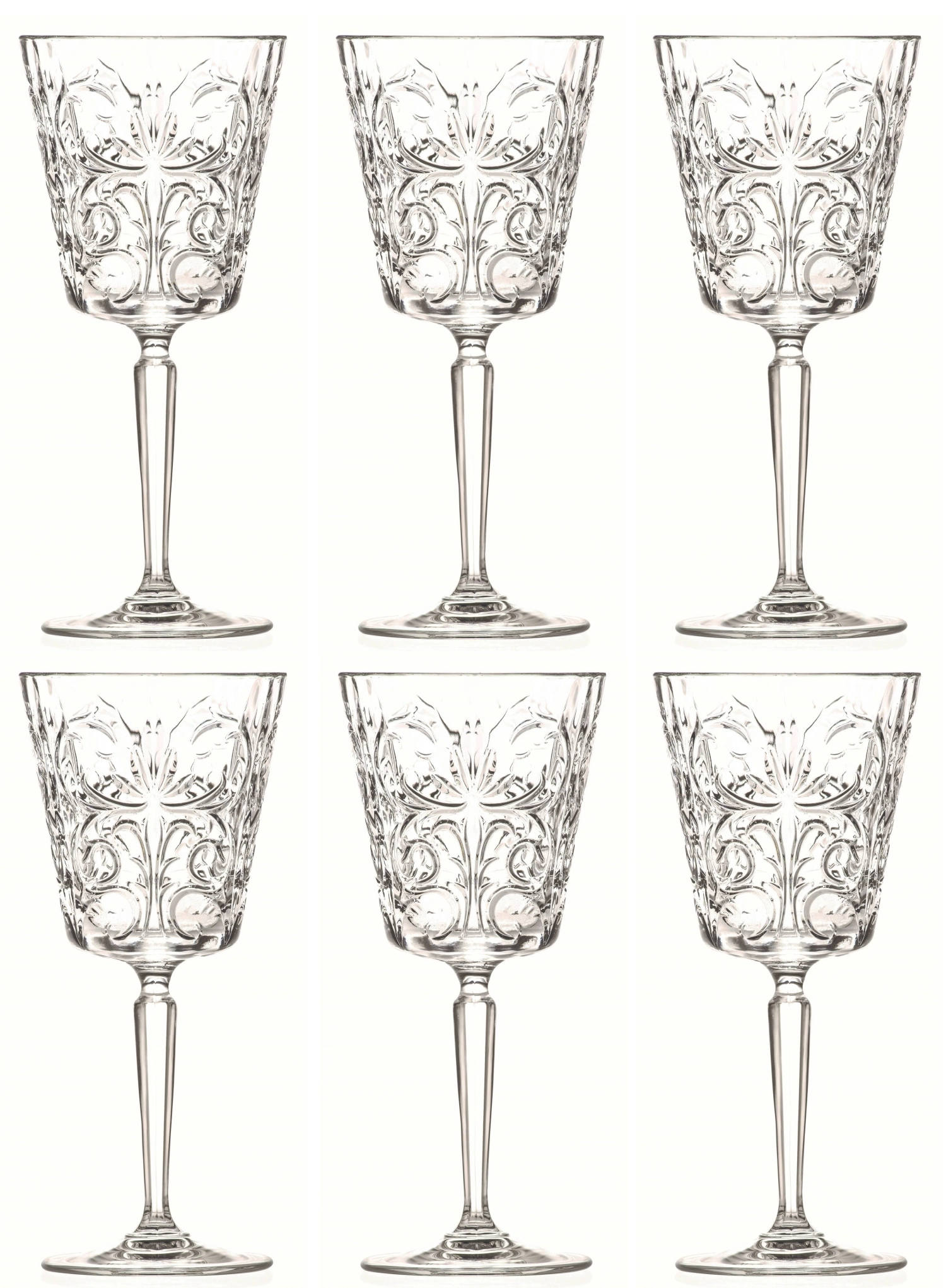 6er Set Tattoo Weinglas Ø8.8 H19.4 cm, 29cl