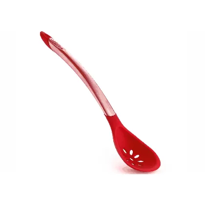 Kochlöffel gelocht 30.5cm Edelstahl/Kunststoff rot