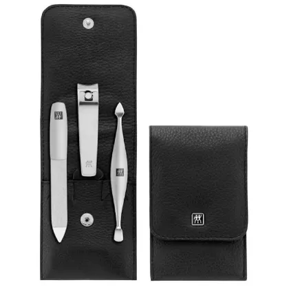 TWINOX Taschenetui Leder schwarz, 3-tlg. & Multi Tool