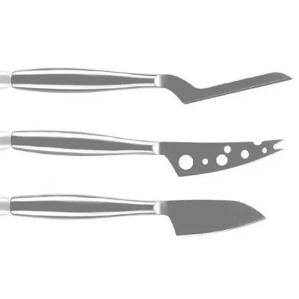 Käsemesser-Set Copenhagen silber Edelstahl 277x143x20mm