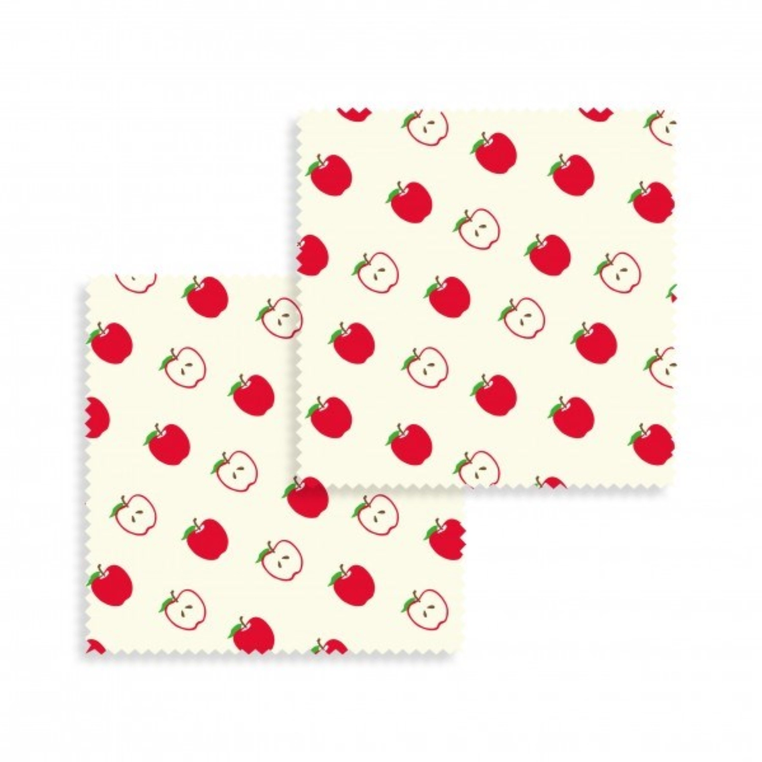 2er Set Bienenwachs Wraps Apfel 20x20cm