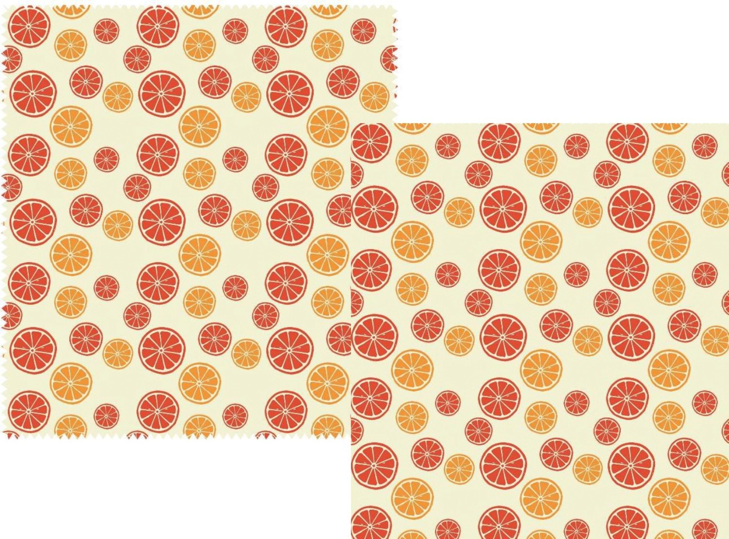 2er Set Bienenwachstuch Citrus 16x16cm