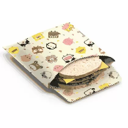 2er Set Bienenwachs Sandwich & Snackbeutel 18x18,18x23cm