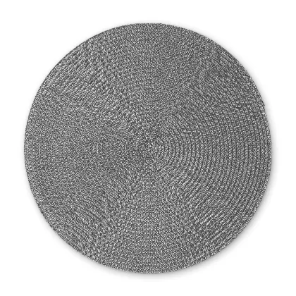 Tischset rund, dunkelgrau, 38 cm