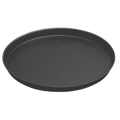 Pizzablech rund Boden Ø25.5cm, oben Ø28cm, Blaublech