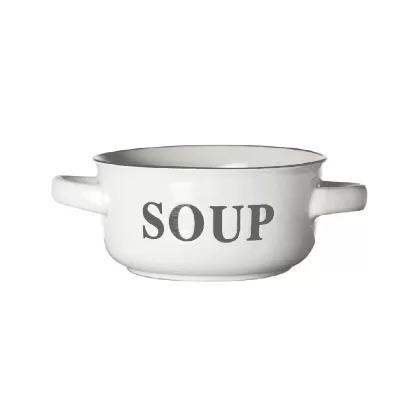 Suppenschüssel "SOUP" weiss, 47cl, 13.5x6.5cm