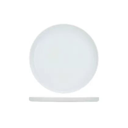 Charming white Teller flach, D 28cm