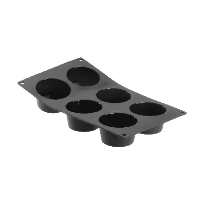 Moul Flex Backform 17.5x30cm für 6 Muffins D:7.2cm H: 3cm