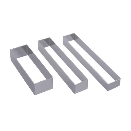 Tortenring rechteckig 8x2.5cm H: 2.5cm