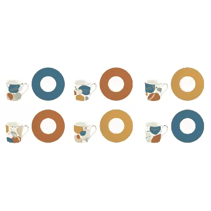 Coffee Mania 6er Espr.-tasse m. Untert. Shapes, 100ml