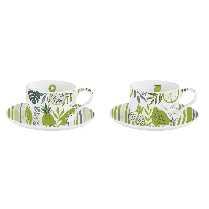 2er Set Coffee Mania Kaffeetasse m. Untert. Tutti Frutti, 24