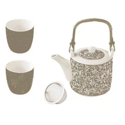 Floral Fantasy Teekanne 600 ml mit Aufguss und 2 Tassen