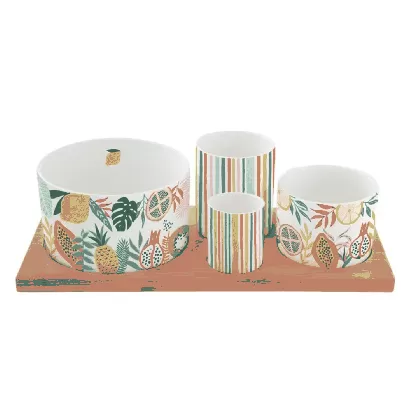 Tutti Frutti Appetizer Set mit 4 Schälchen, 29x13cm