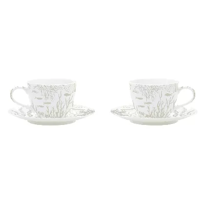 2er Set Under the Sea Kaffeetasse m. Untertasse, 110ml