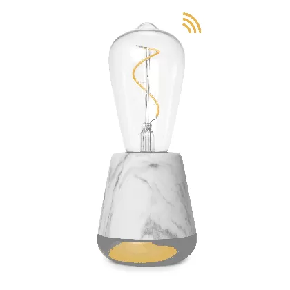 Humble Light one Smart Marmor-Optik weiss, 19.5x8.5 cm