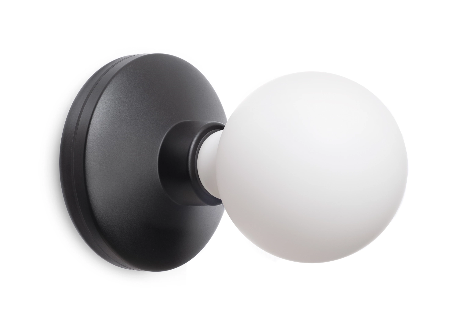 Humble Bee wall light black frosted 18x12cm