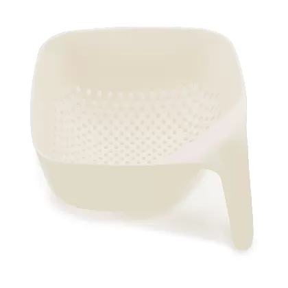 Sieb quadratisch gross stapelbar weiss, 19x20.5x11.4cm