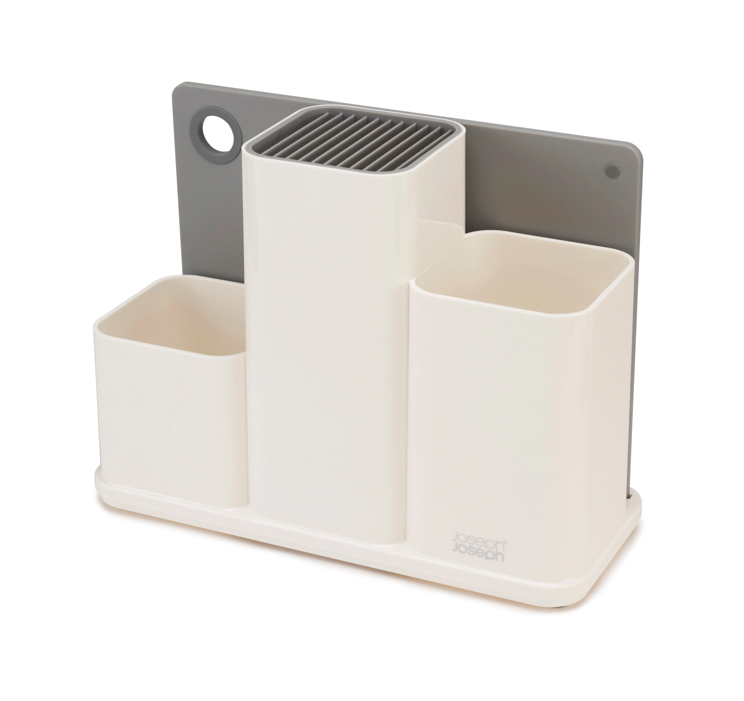 CounterStore m. Schneidebrett, weiss h.grau, 31x13x23cm