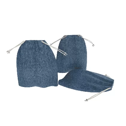 3er Set Obst- und Gemüsebeutel Jeans