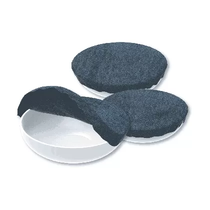 3er Set Textildeckel Jeans, unbewachst
