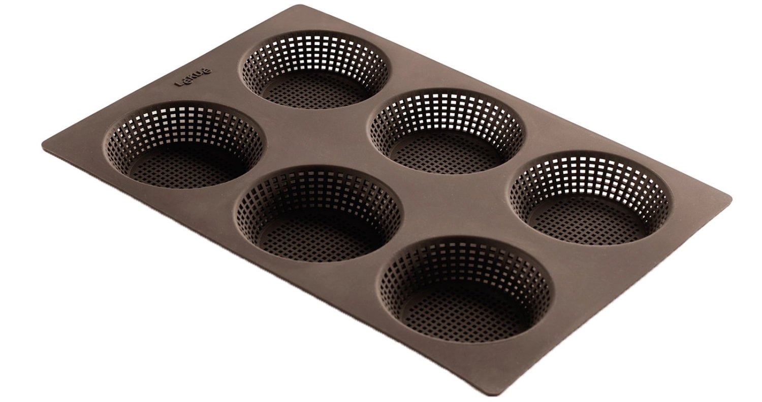 Brotbackform für Semmel perforiert 29x20x2.15cm braun
