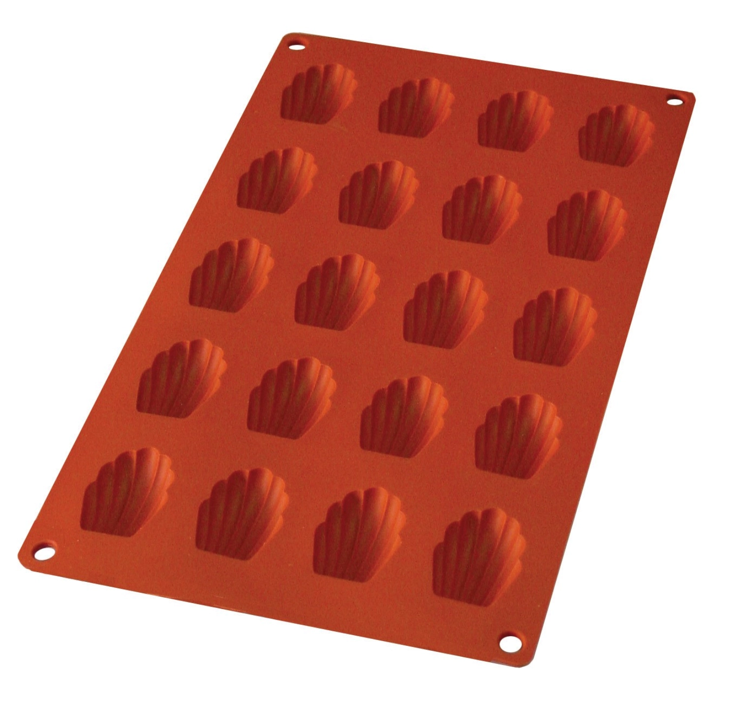 Backform für 20 Madeleines 4x3x1cm 10ml Silikon schwarz