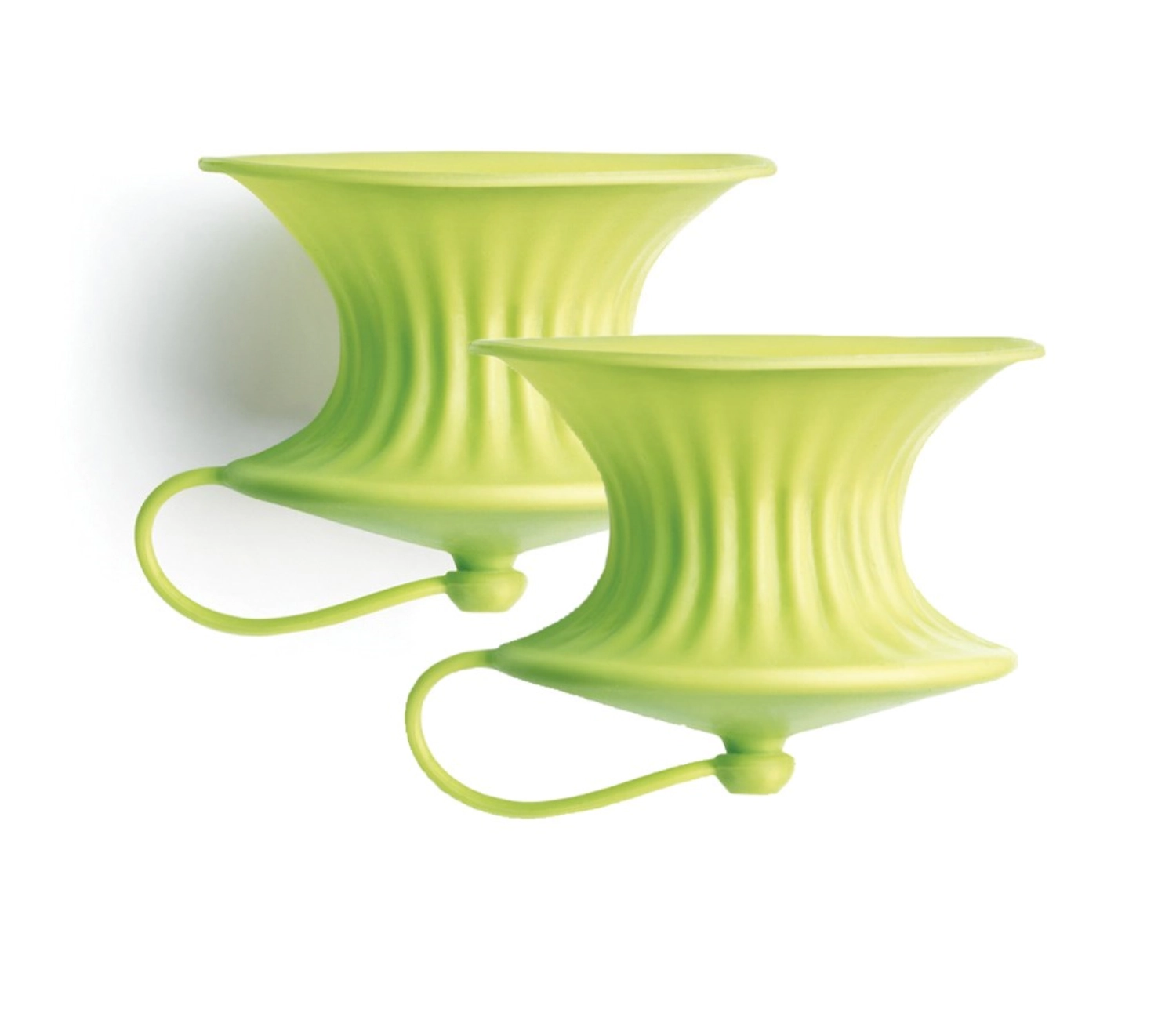 2er Set Zitronenpresse D8.3cm H6.3cm Silikon grün
