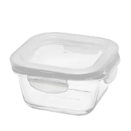 Ofenglas Behälter mit Deckel quadratisch 0.3lt 12x12x6.5cm