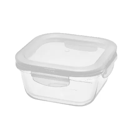 Ofenglas Behälter mit Deckel quadratisch 0.5lt 14x14x6.7cm