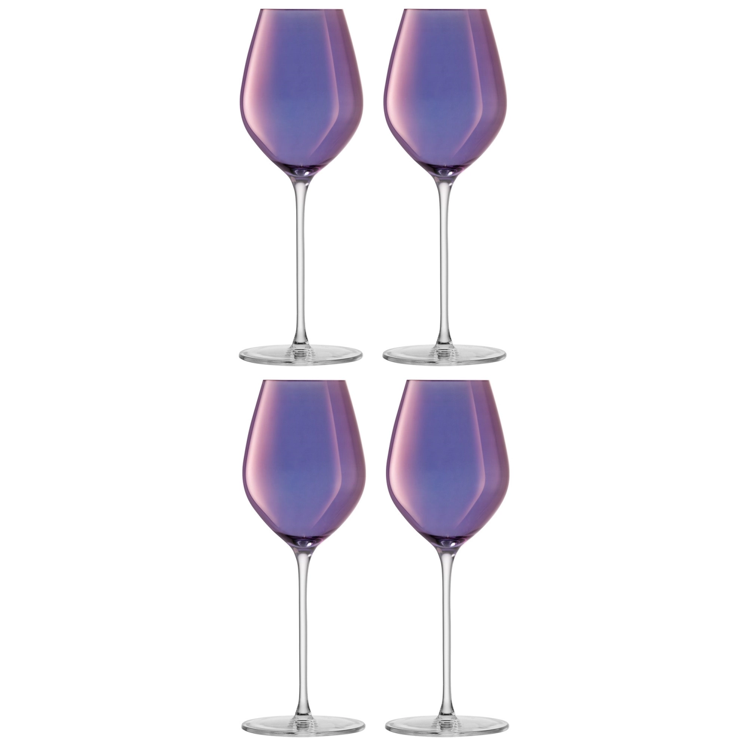 4er Set Aurora Champagnergläser 285ml - polar-violet