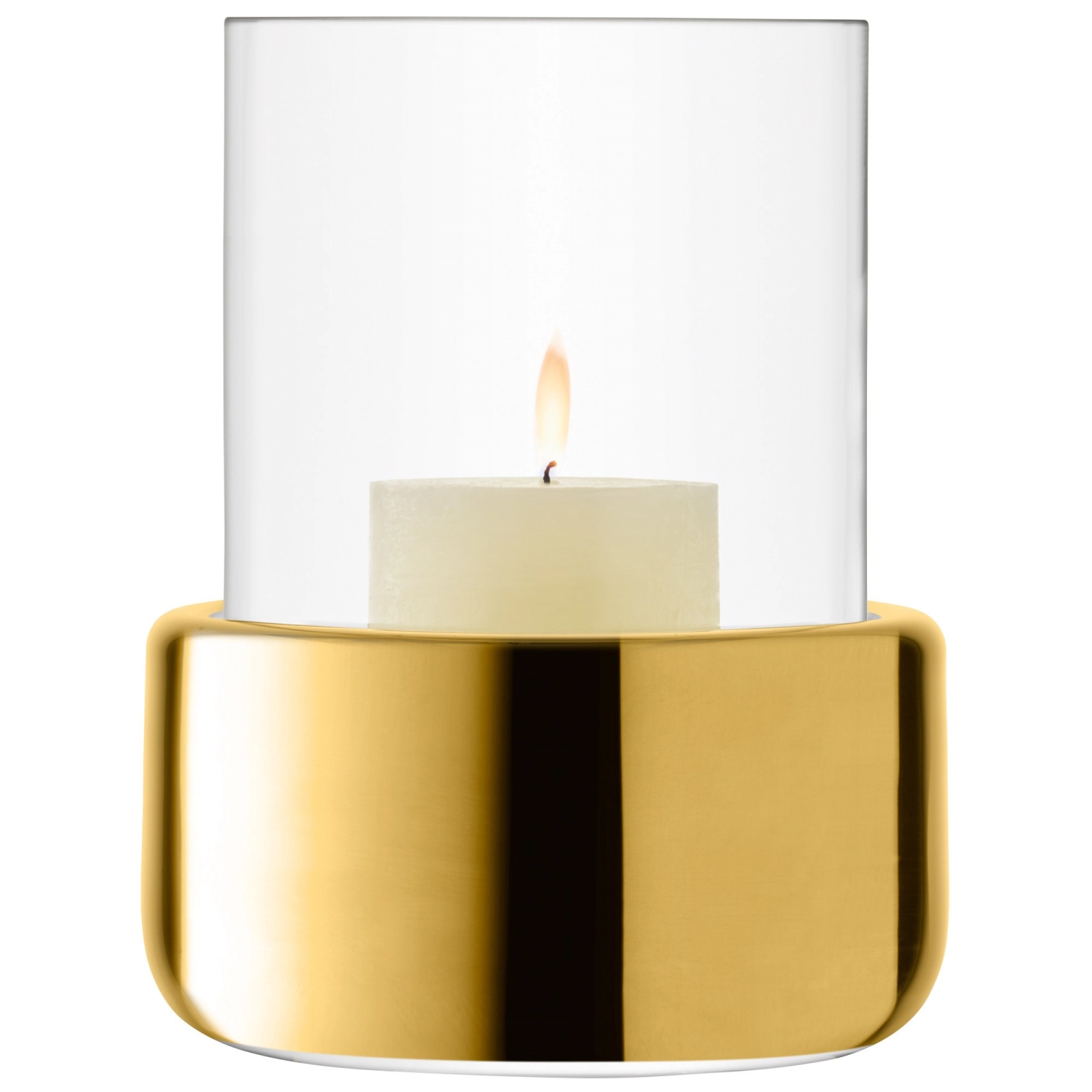 Aurum Laterne Vase H20cm Clear Gold