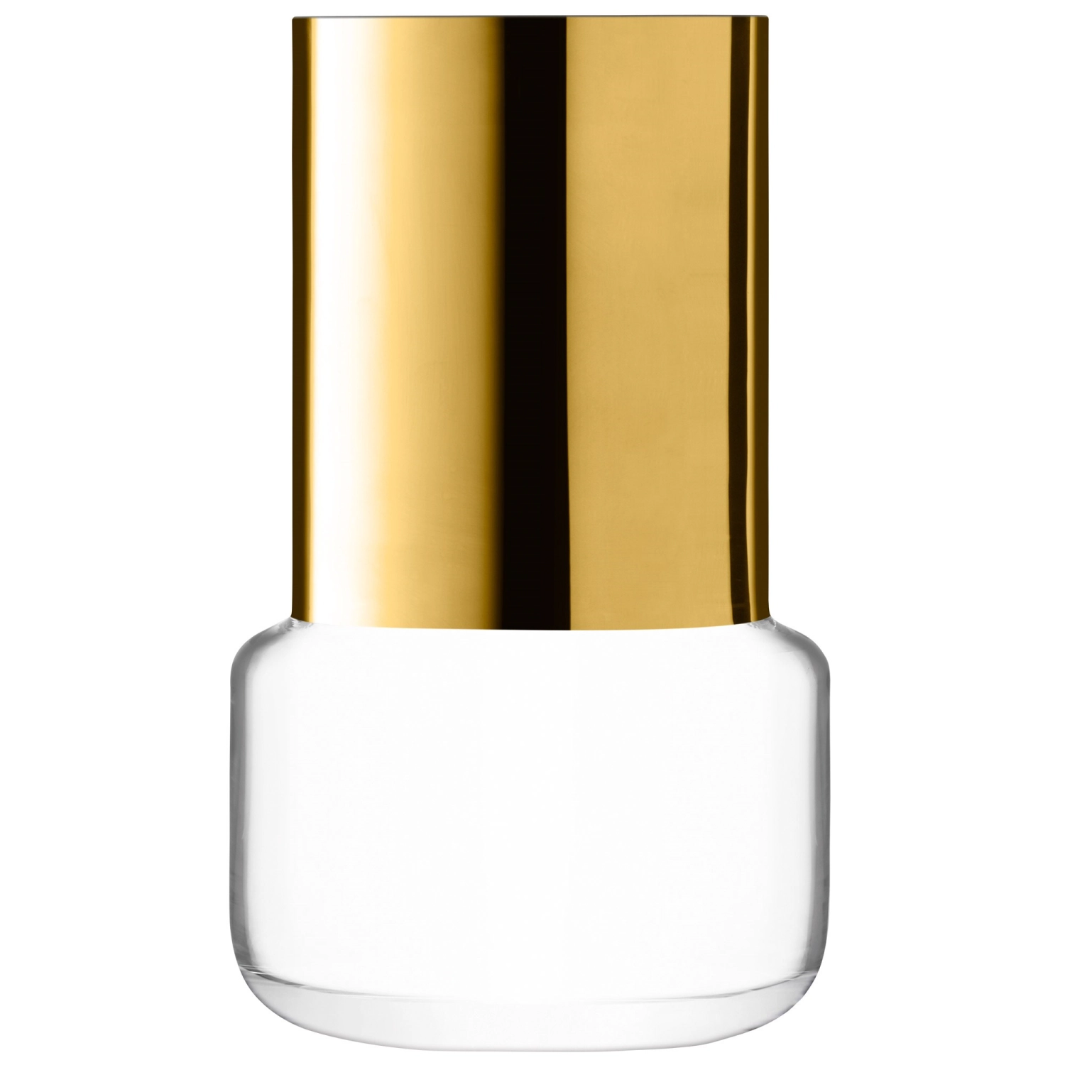 Aurum Vase H17cm Clear Gold