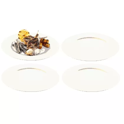 4er Set Dine Tafelteller Rimmed Ø27cm