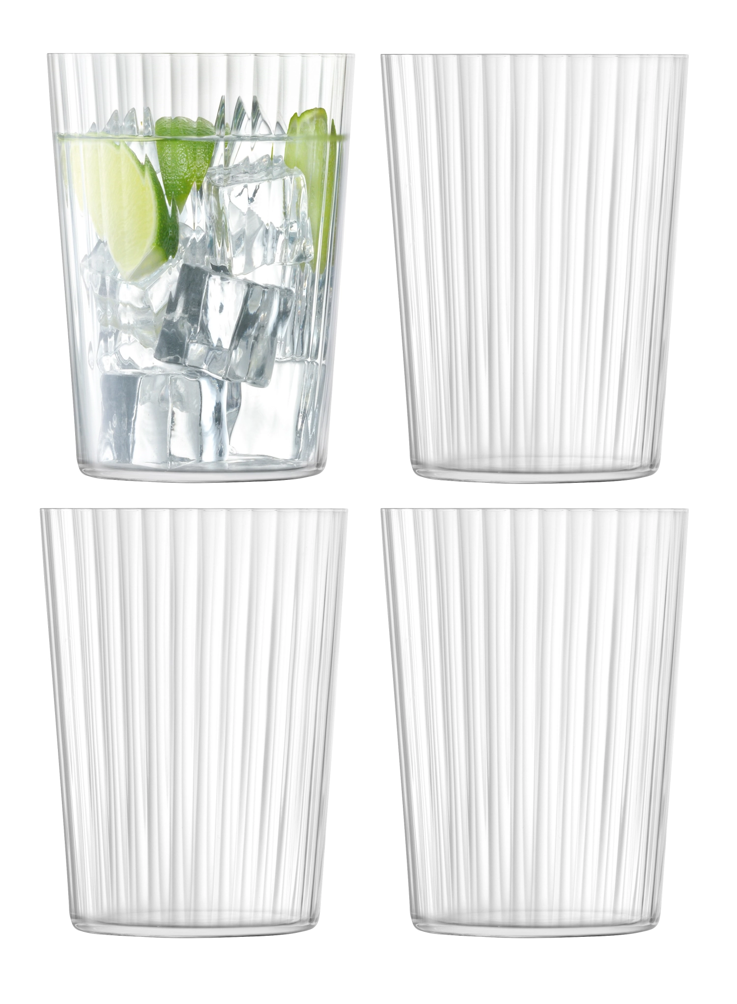 4er Set Gio Line Becher 560ml klar