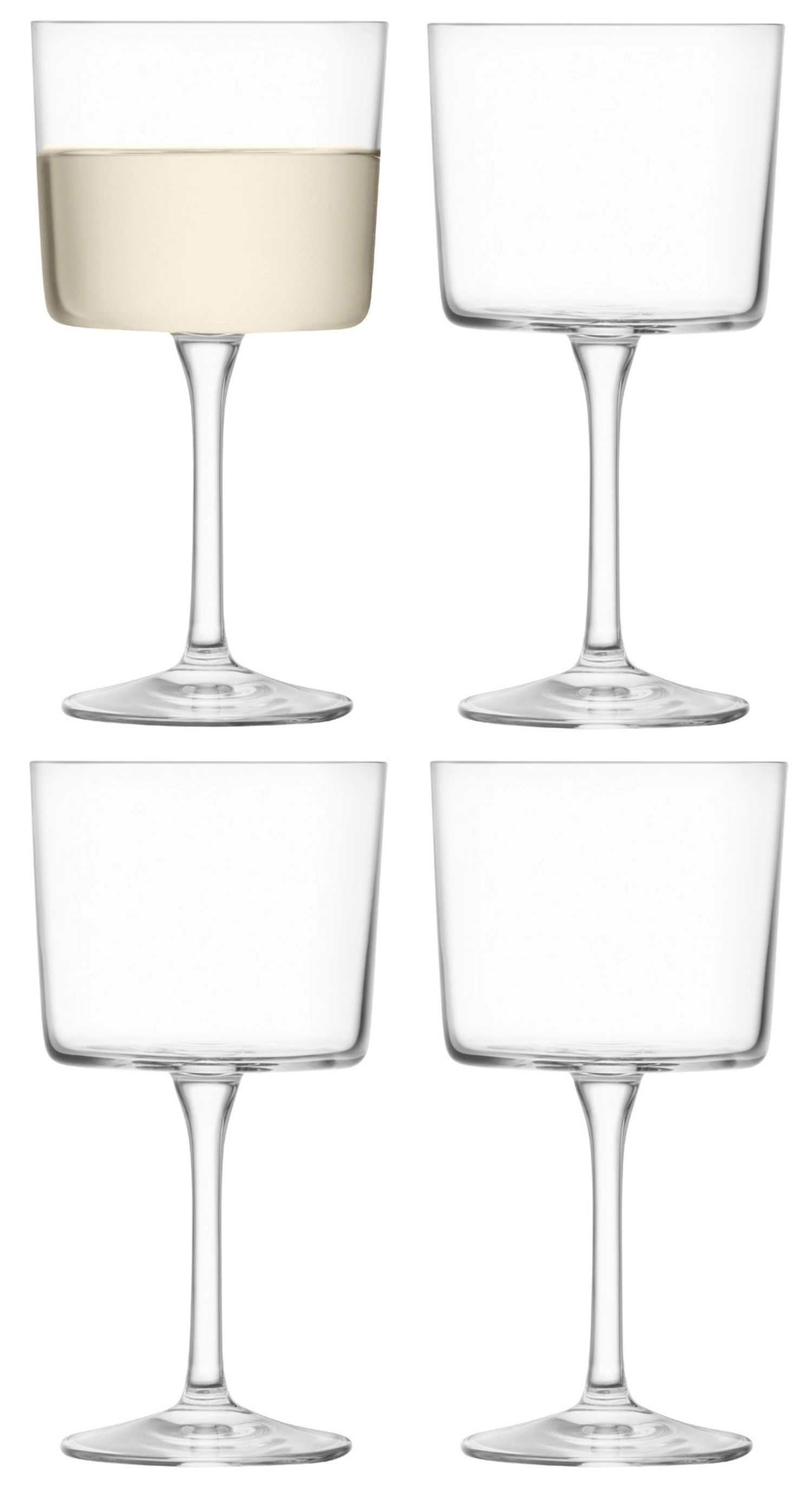 4er Set Gio Weingläser 250ml Klar