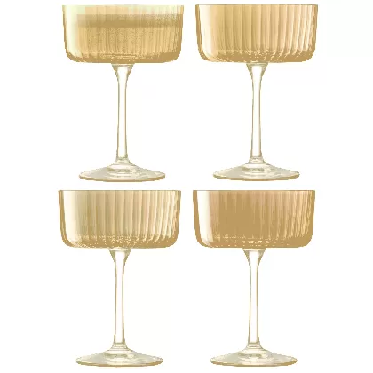 4er Set Gems Champagner/Cocktail Gläser 230ml bernstein asso