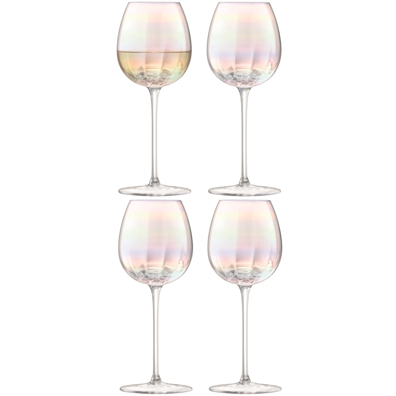 4er Set Pearl Weissweinglas 325ml - perlmutt