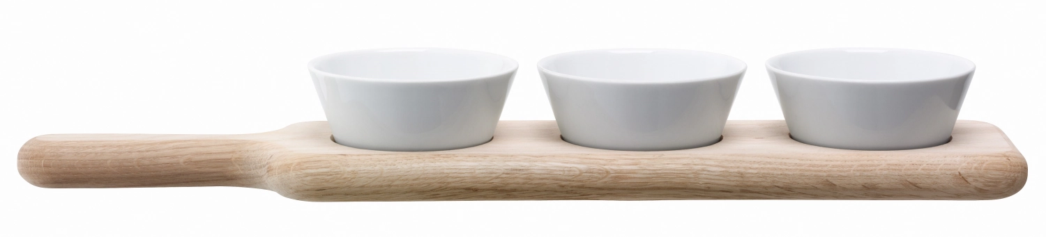 Paddle Gewürzschalen Set Unterteil aus Eiche L40cm