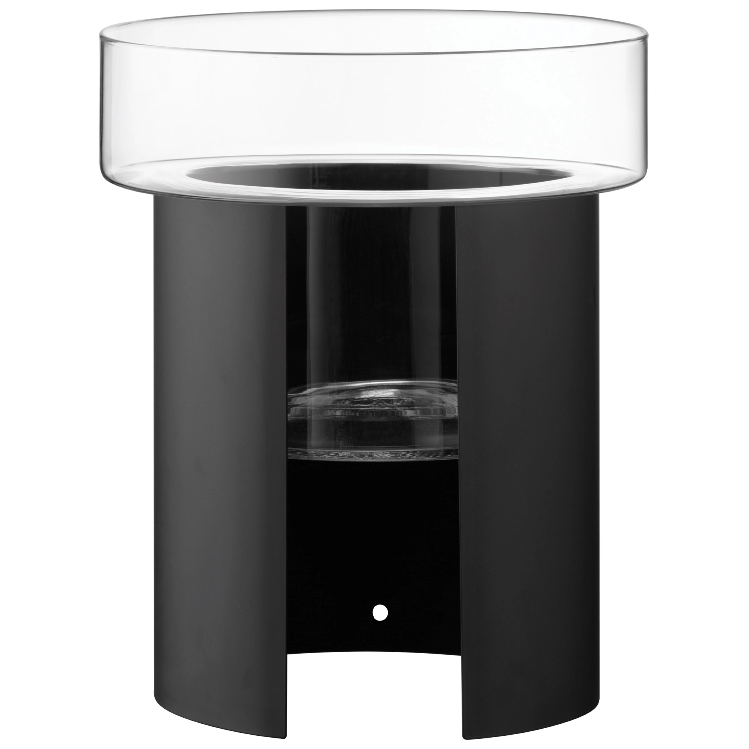 Pflanzentopf Terrazza H45 Ø37 cm klar/schwarz