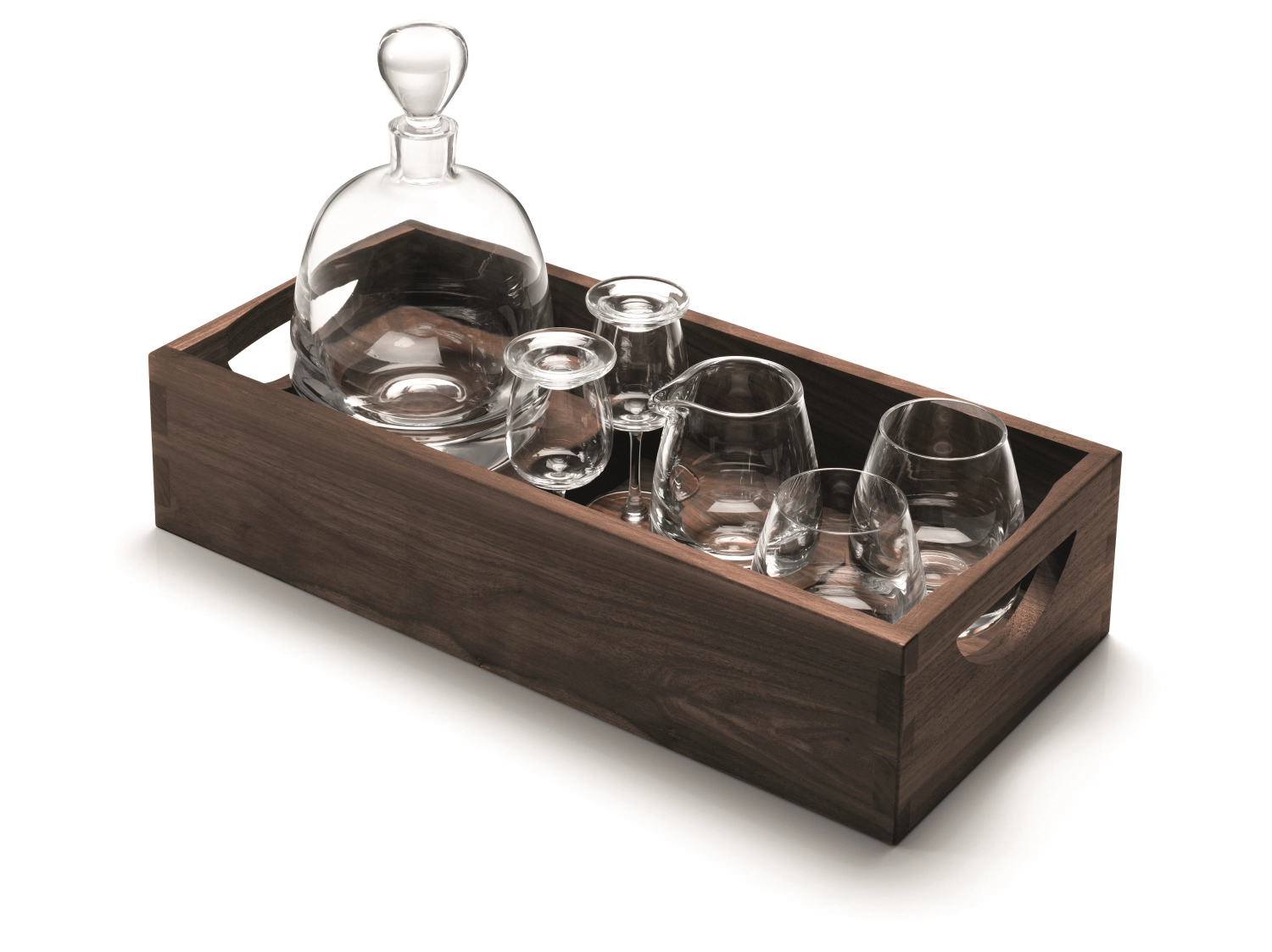Whisky Islay Connoisseur Set Nussbaum Tablett L44cm