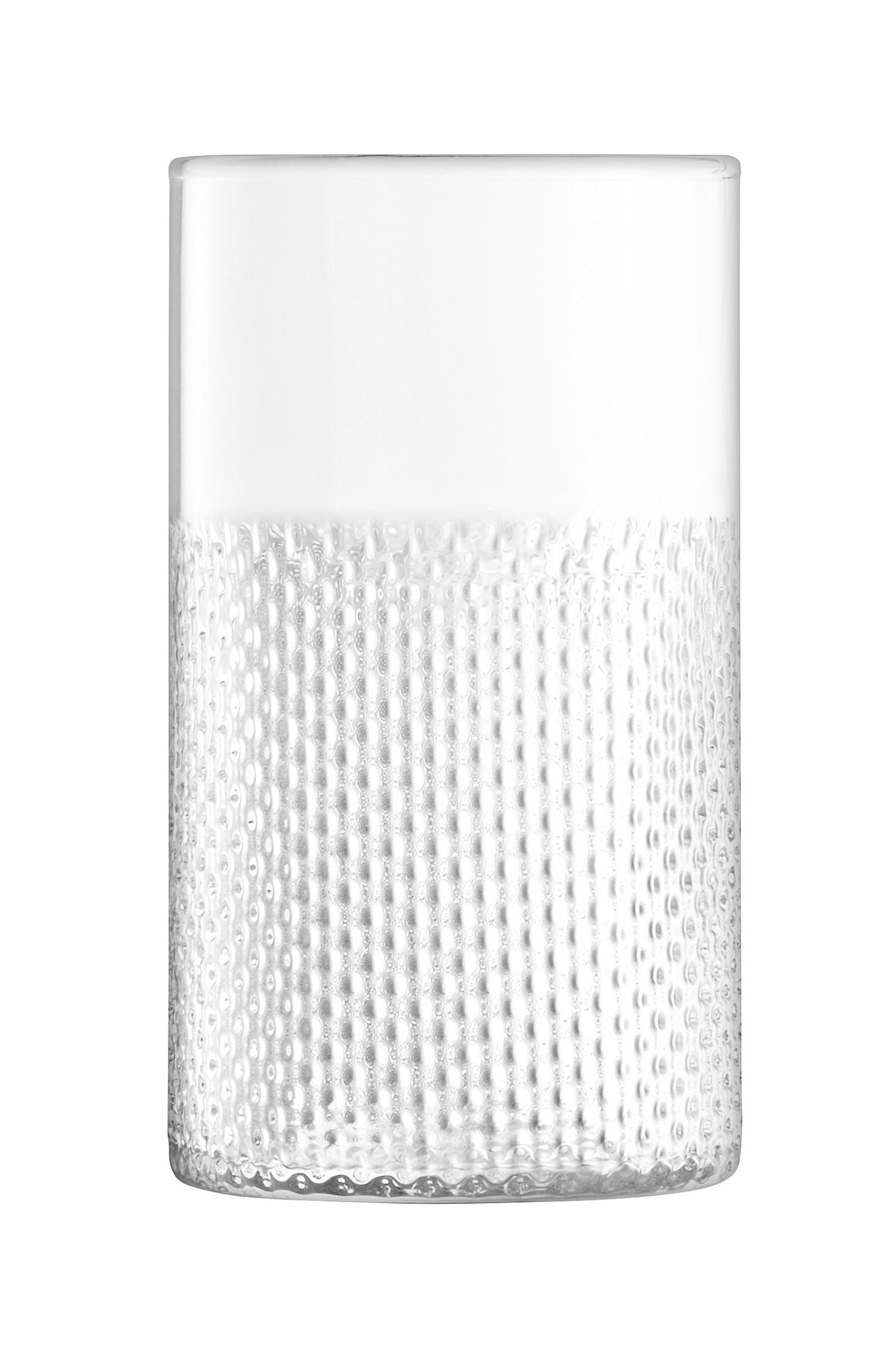 Wicker Vase Sturmlicht H25cm Klar
