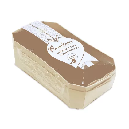 2 Stk. Cakebackform 21x11cm aus Holz mit 4 Backpapier